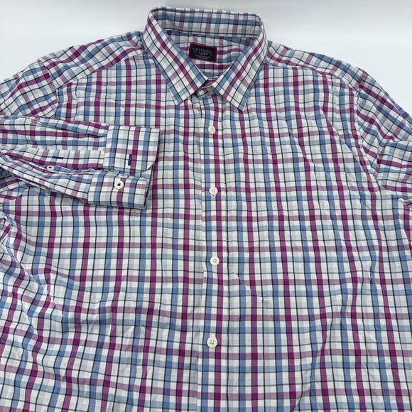 UNTUCKit Other - UNTUCKit Button Down‎ Shirt Mens X-Large Slim Fit Plaid Nylon Spandex
